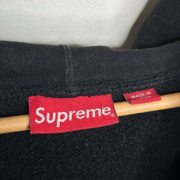 SUPREME Lakshmi Full Zip Embroidered Hoodie Black Sz Large - Picture 6 of 11